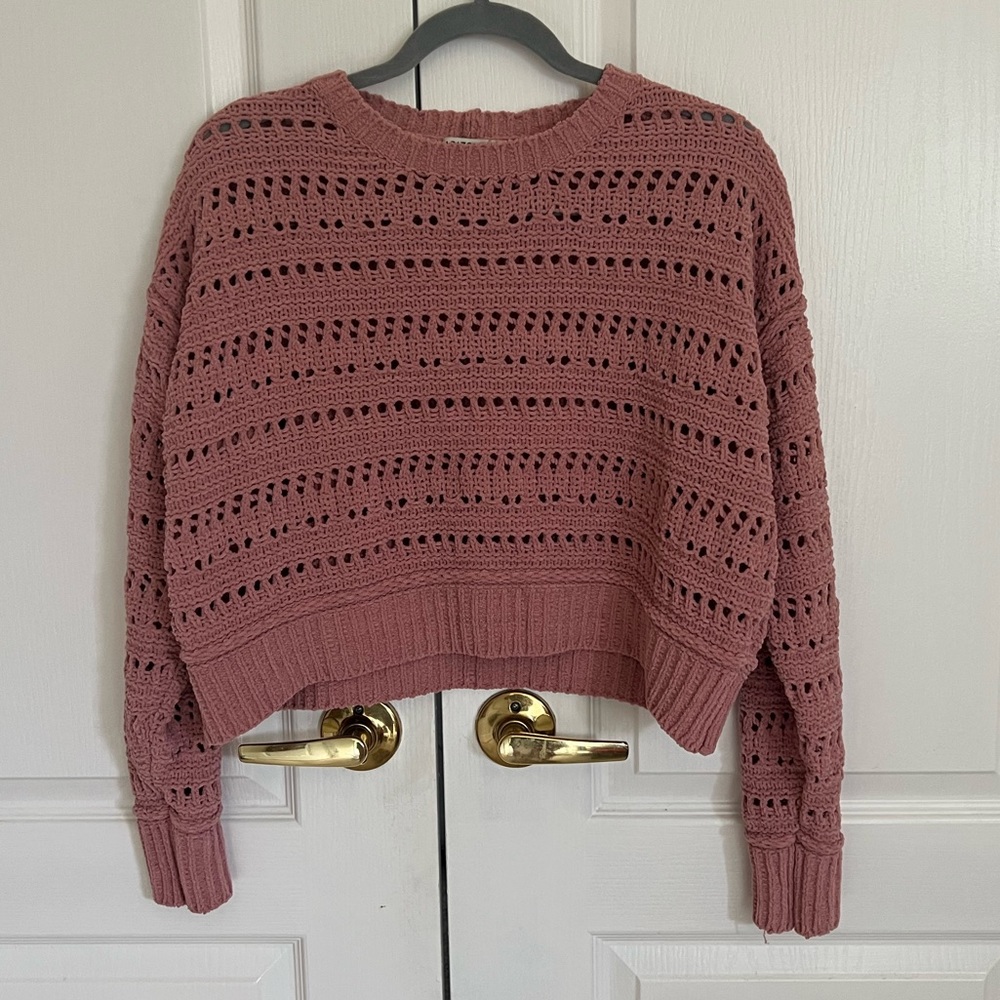 Pink knit sweater